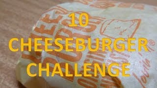 STUPID 10 Cheeseburger Challenge [upl. by Leruj]