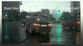 Time Travel Ghost Car Appears amp Causes Accident in Moscow [upl. by Derriey]