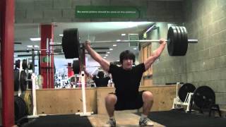 Clarence Kennedy 160kg Power Clean 215kg Front squat [upl. by Nathanil]