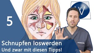 Schnupfen schnell loswerden 5 Tipps bei Schnupfen amp Erkältung  Von Nasenspray über Sport bis Zink [upl. by Slack]