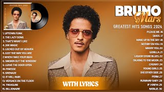 Bruno Mars Greatest Hits Full Album 2024  Bruno Mars Best Songs Playlist 2024 With Lyrics [upl. by Lodi108]