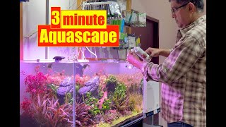 3 Minute Aquascape  Nature Aquarium  Mayur Dev Aquascaper  Planted Aquarium  Aqua Zones 4K [upl. by Nona355]