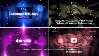 Christmas Wishes Typography After Effects Elegant Templates for the Holidays [upl. by Reiners]