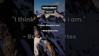 Lessons in Rationalism from René Descartes  REASON philosophy rationalism shorts [upl. by Yeorgi]