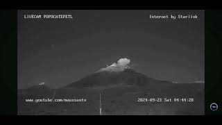 Cilindro a las 4 amVolcan Popocatepetl21092024 [upl. by Ellezaj]