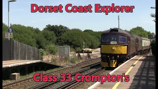 Double Header Class 33 Cromptons On The Dorset Coast Explorer [upl. by Tuppeny]