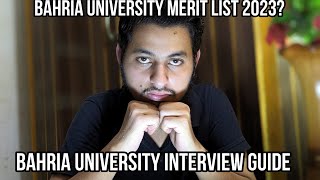 Bahria university merit list 2023  Bahria university interview guide [upl. by Anerbes]