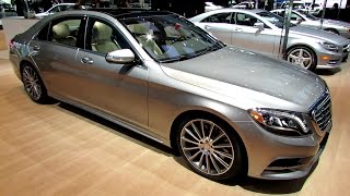 2015 MercedesBenz SClass S550 4Matic  Exterior and Interior Walkaround  2014 Detroit Auto Show [upl. by Aicatsal631]