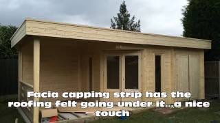 Summerhouse24couk log cabin Paula build [upl. by Ydnirb]