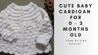 cute baby cardigan for baby 0  3 months [upl. by Yolanda]