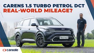 New Kia Carens 15 Turbo Petrol Realworld Mileage Revealed  CarWale [upl. by Ayocat88]