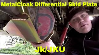 Jeep JK MetalCloak Differential Skid Plate Install [upl. by Adnarom391]