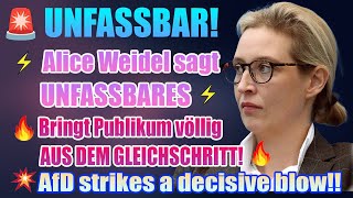 ⚡ BLITZMELDUNG  Alice Weidel sagt UNFASSBARES Schockierend für das deutsche Volk [upl. by Gibby]