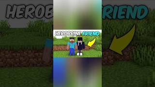 Herobrine friend👬❤️minecraft minecraftbuildingtechniques minecraftmeme minecraftshorts memes [upl. by Harding]