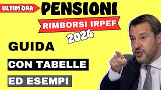 IRPEF Rimborsi 730 Nuove date Guida con esempi e tabelle [upl. by Reimer]