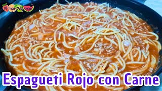 ESPAGUETI ROJO CON CARNE mihogardulcehogar parati viral fyp [upl. by Sanger]