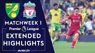 Norwich City v Liverpool  PREMIER LEAGUE HIGHLIGHTS  8142021  NBC Sports [upl. by Bruis817]