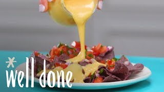 How To Make Cheddar Cheese Sauce  Recipes  Well Done [upl. by Ahsitel]