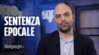 Roberto Saviano  La sentenza lascia un segno in chi mi ha lasciato solo contro il potere criminale [upl. by Concordia]