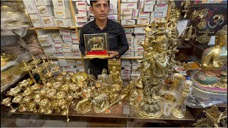 Chickpet Bangalore wholesale Brass Pooja items amp decoration itemsSingle piece courier available [upl. by Dleifyar]