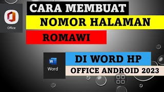 Cara membuat nomor halaman romawi di word hp android 2023 [upl. by Ingamar]