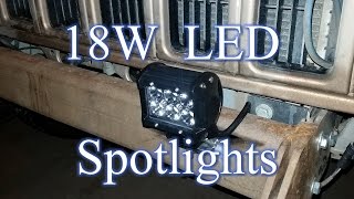 LED Spotlight Install Nilight 18W Cubes 2000 Jeep XJ [upl. by Burack]