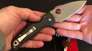 Spyderco Shaman Stonewashed CPMS30V Quick View [upl. by Kalinda]