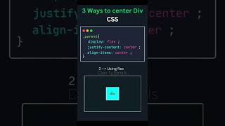 Center a div by different approaches in css dev css3 html5 [upl. by Stephannie]