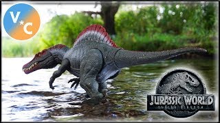 Mattel Jurassic World Extreme Chompin Spinosaurus Review [upl. by Ahsinehs]