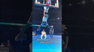 Jaylen Brown shared one of his practice dunks which was a nod to Dee Browns nolook dunk [upl. by Faye]