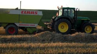 john deere 6910 met claas 1200 [upl. by Moser]