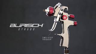 Burisch GTR500 LVLP Gravity Feed Spray Gun Overview [upl. by Bathulda]