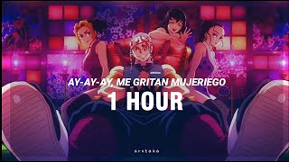 1 HOUR quotAyayay me gritan mujeriegoquot [upl. by Latsirc221]