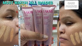 LAKME 9TO5 CC CREAM ALL 6 SHADES SWATCHES [upl. by Steep288]