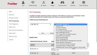 How To Port Forward on FIOS Frontier net Router for ssh or gaming or http web [upl. by Oderfigis835]