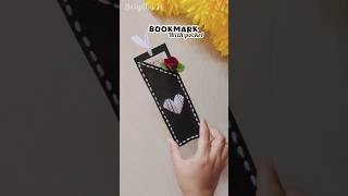 Bookmark with pocket 🔖diy bookmark craft shorts [upl. by Ahseniuq]