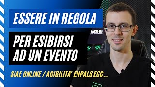 Come esibirsi in regola per un evento SIAE Online Agibilità INPS ecc  Diretta con MACO DJ [upl. by Aihseya351]