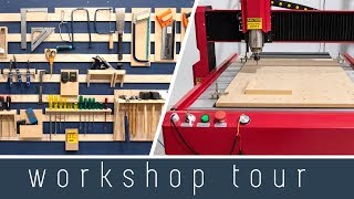 Workshop Tour  Modelmaking Woodworking amp Small CNC Fabrication Shop [upl. by Eineg]