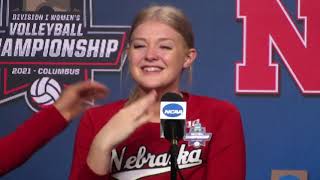 Nebraska volleyball postgame press conference finals  Dec 18 2021 [upl. by Desmond]