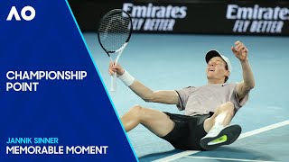 Championship Point  Jannik Sinner Wins First Grand Slam Title After Epic  Australian Open 2024 [upl. by Ykvir102]