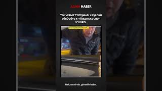 Yol verme trtışması yaşadığı sürücüye kfürler savurup sldırdı [upl. by Llednol498]