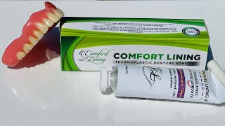 Comfort Lining Thermoplastic Denture Adhesive  Cushions Loose Dentures [upl. by Egamlat]