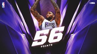 DeMarcus Cousins Drops CareerHigh 56 Points [upl. by Ranjiv]