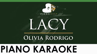 Olivia Rodrigo  lacy  LOWER Key Piano Karaoke Instrumental [upl. by Meid]