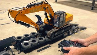 YouTube GOLD Excavator UPGRADES amp Sideloading a Trailer RC4WD Earth Digger 15  RC ADVENTURES [upl. by Mij474]