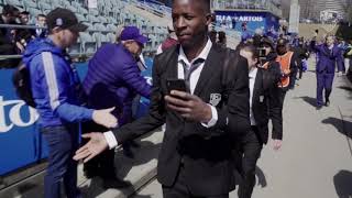 Le rituel des joueurs au Stade Saputo [upl. by Zackariah]