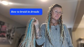 My method for braiding in dreadlocks [upl. by Leirrad]