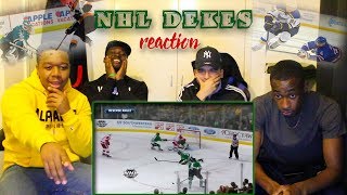 BRITISH BOYS REACT TO BEST NHL DEKES amp DANGLES [upl. by Ahsiuqal]