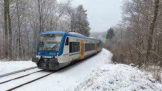 Hunsrückbahn nahe Bahnhof Buchholz Richtung Boppard [upl. by Rebmyt]