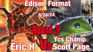 Edison Format Round 3 Flamvell Lightsworn Vs Fishborg Frogs [upl. by Atiuqcir]